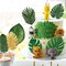 82 Pieces 8 Kinds Artificial Tropical Palm Leaves Tropical Leaves Monstera Leaves Safari Jungle Leaf with Stems for Hawaiian Luau Party Beach Table Wedding Shower Birthday Theme Decorations